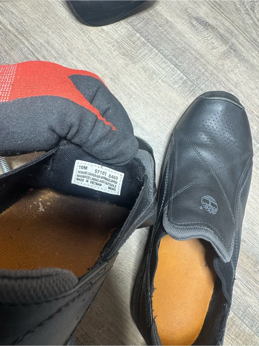 Timberland Black Slip-On Leather Casual Loafers